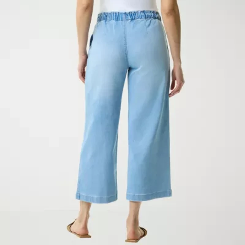 Gloria Vanderbilt Womens Knitology Wide Leg Crop with Drawstring