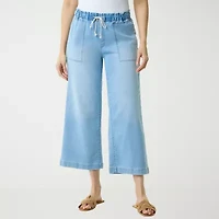 Gloria Vanderbilt Womens Knitology Wide Leg Crop with Drawstring