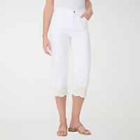 Gloria Vanderbilt Amanda Womens High Rise Stretch Fabric Capri Jean