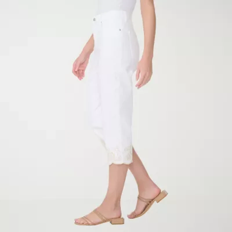 Gloria Vanderbilt Amanda Womens High Rise Stretch Fabric Capri Jean