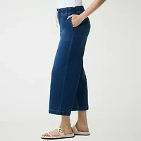 Gloria Vanderbilt Womens Knitology Wide Leg Crop with Drawstring