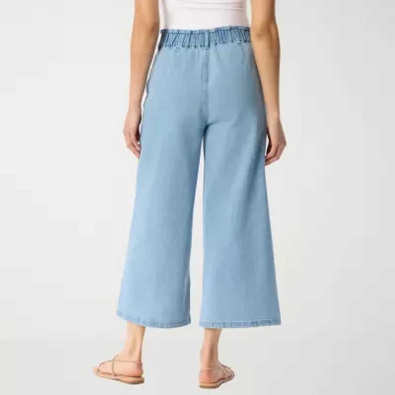 Gloria Vanderbilt Womens Wide Leg Cropped Pant