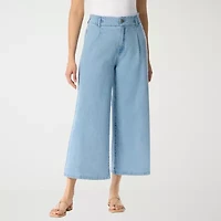 Gloria Vanderbilt Womens Wide Leg Cropped Pant