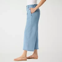 Gloria Vanderbilt Womens Wide Leg Cropped Pant