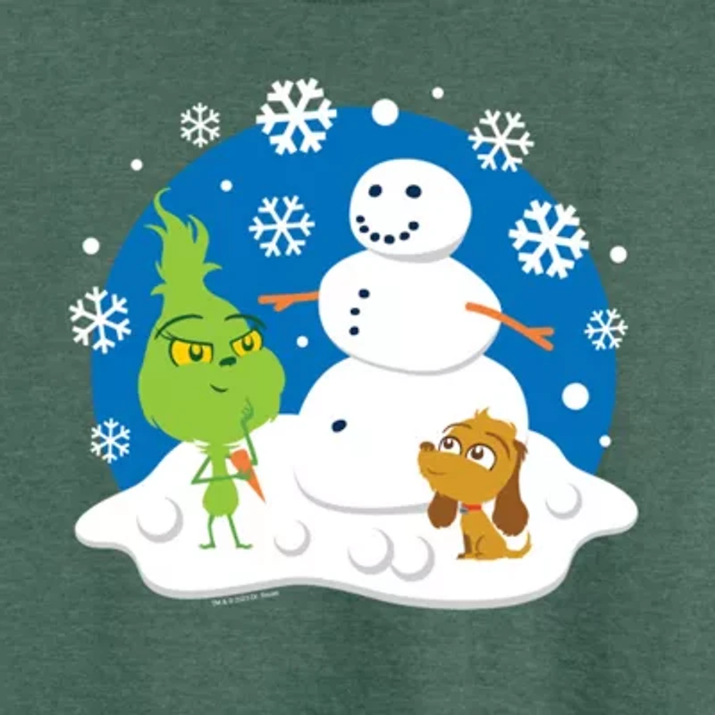 Lil Grinch Womens Round Neck Long Sleeve Regular Fit Graphic T-Shirt