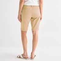 St. John's Bay Womens 11" Mid Rise Bermuda Short