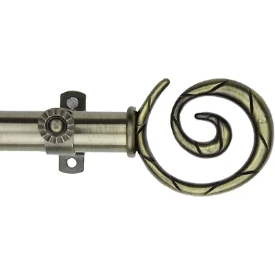 Rod Desyne 13/16" Adjustable Curtain with Spiral Finials