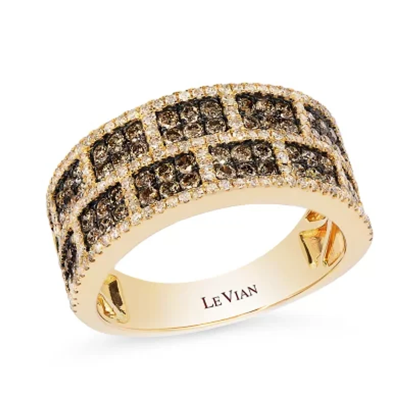 Le Vian® Grand Sample Sale™ Chocolate Diamonds® & Vanilla Diamonds® Ring set in 14K Honey Gold
