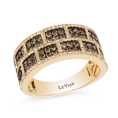Le Vian® Grand Sample Sale™ Chocolate Diamonds® & Vanilla Diamonds® Ring set in 14K Honey Gold