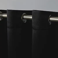 Exclusive Home Curtains Sateen Grommet Top Blackout Set of 2 Curtain Panel