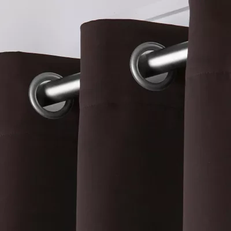 Exclusive Home Curtains Sateen Grommet Top Blackout Set of 2 Curtain Panel