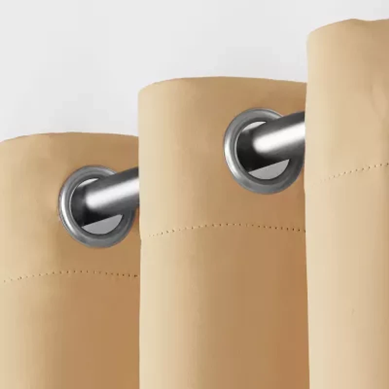 Exclusive Home Curtains Sateen Grommet Top Blackout Set of 2 Curtain Panel