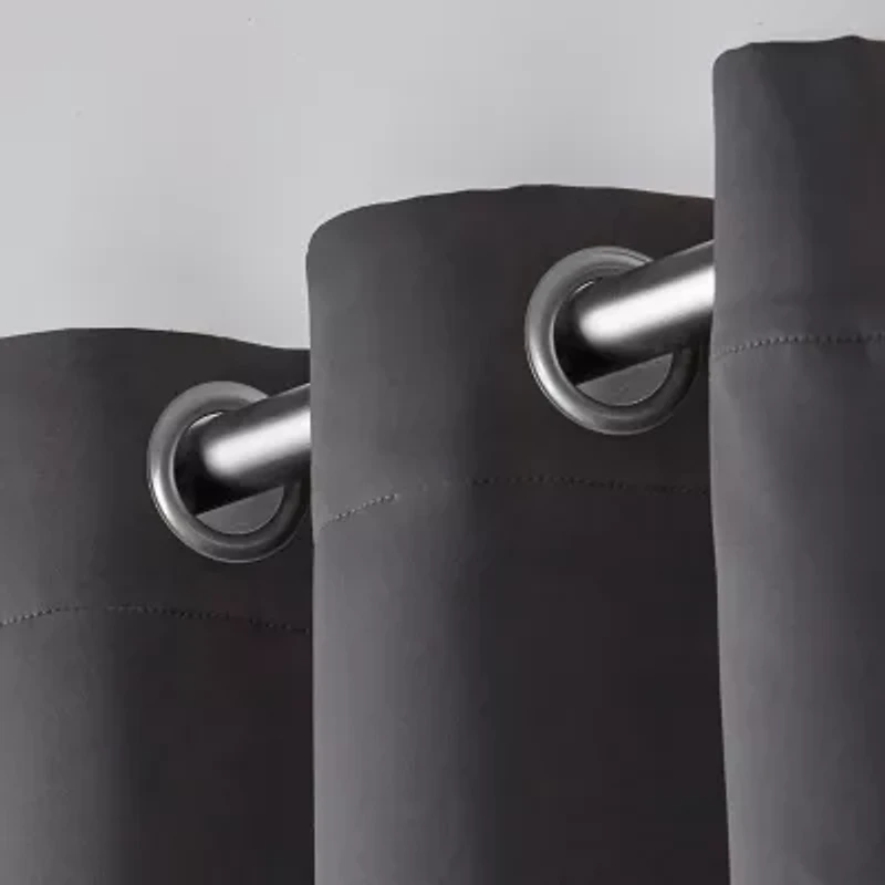 Exclusive Home Curtains Sateen Grommet Top Blackout Set of 2 Curtain Panel
