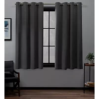 Exclusive Home Curtains Academy Grommet Top Energy Saving 100% Blackout Set of 2 Curtain Panel