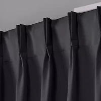 Exclusive Home Curtains Sateen Pinch Pleat Energy Saving Blackout Set of 2 Curtain Panel