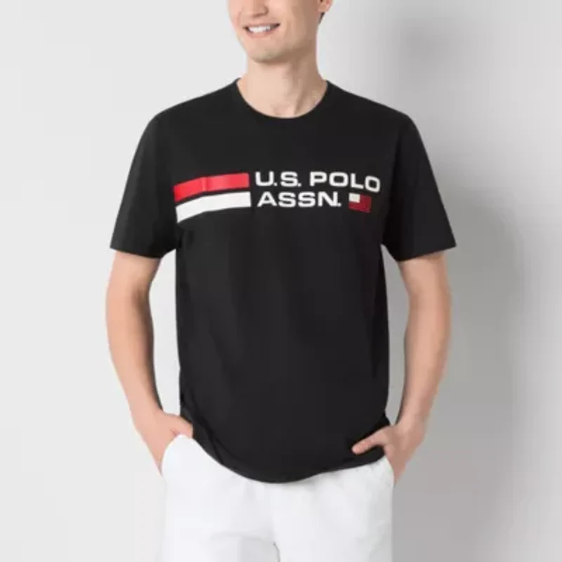 U.S. Polo Assn. Mens Crew Neck Short Sleeve Classic Fit Graphic T-Shirt