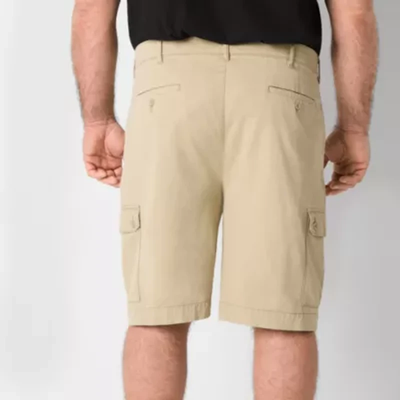 St. John's Bay Comfort Waist 10" & 11"  Mens Big and Tall Stretch Fabric Cargo Short