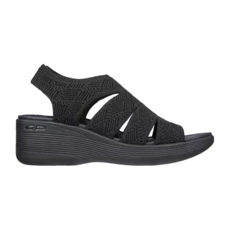 Skechers Womens Pier Lite Memory Maker Wedge Sandals