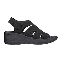 Skechers Womens Pier Lite Memory Maker Wedge Sandals