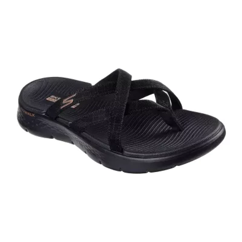 Skechers Womens Go Walk Flex Multi Strap 3 Point Flip-Flops