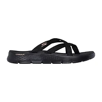 Skechers Womens Go Walk Flex Multi Strap 3 Point Flip-Flops