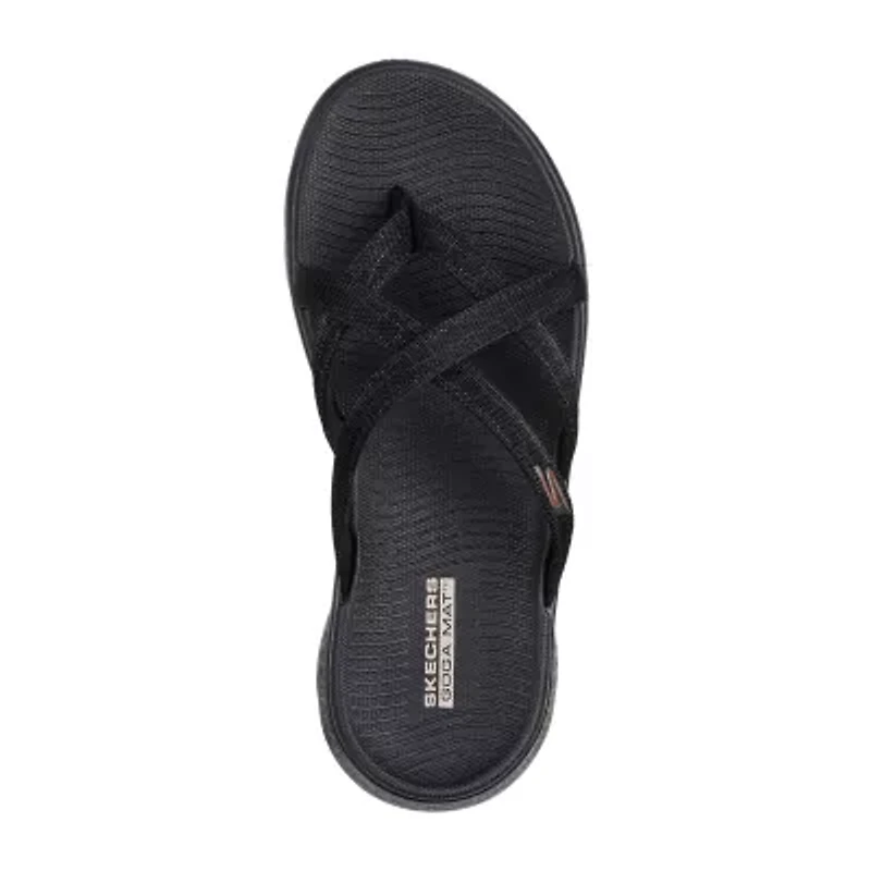 Skechers Womens Go Walk Flex Multi Strap 3 Point Flip-Flops