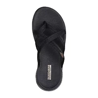 Skechers Womens Go Walk Flex Multi Strap 3 Point Flip-Flops