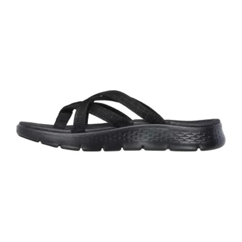 Skechers Womens Go Walk Flex Multi Strap 3 Point Flip-Flops