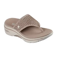 Skechers Womens Go Walk Arch Fit 2.0  Illuminating Flip-Flops