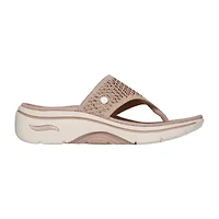 Skechers Womens Go Walk Arch Fit 2.0  Illuminating Flip-Flops