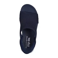 Skechers Womens Summits Sweetly Evolved Slingback Strap Flat Sandals