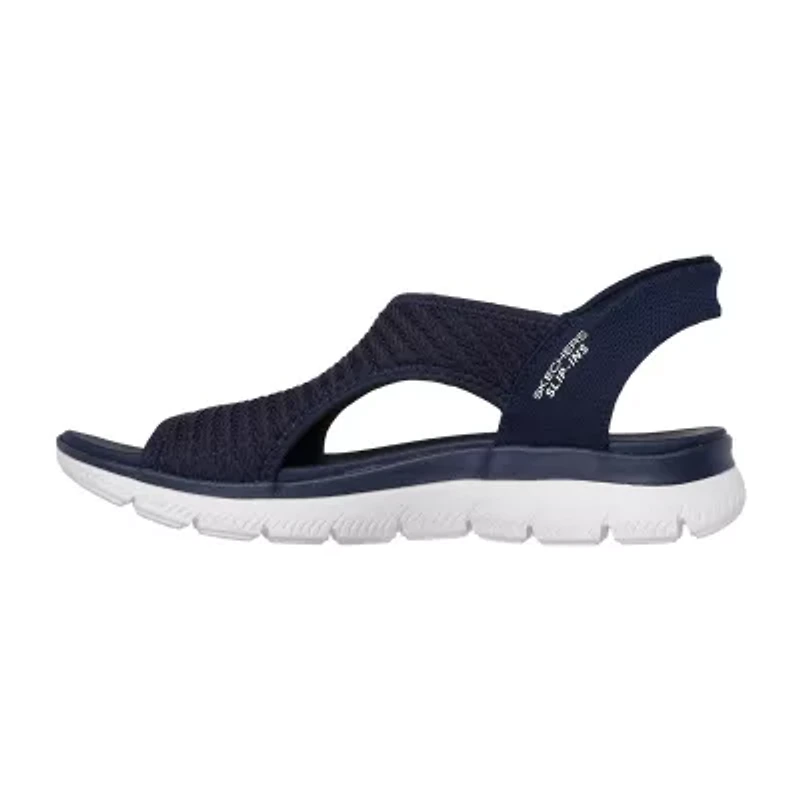 Skechers Womens Summits Sweetly Evolved Slingback Strap Flat Sandals
