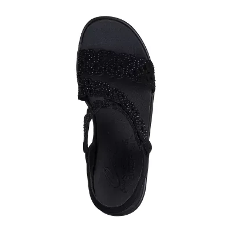 Skechers Womens Rumble On Sassier Dayz Wedge Sandals