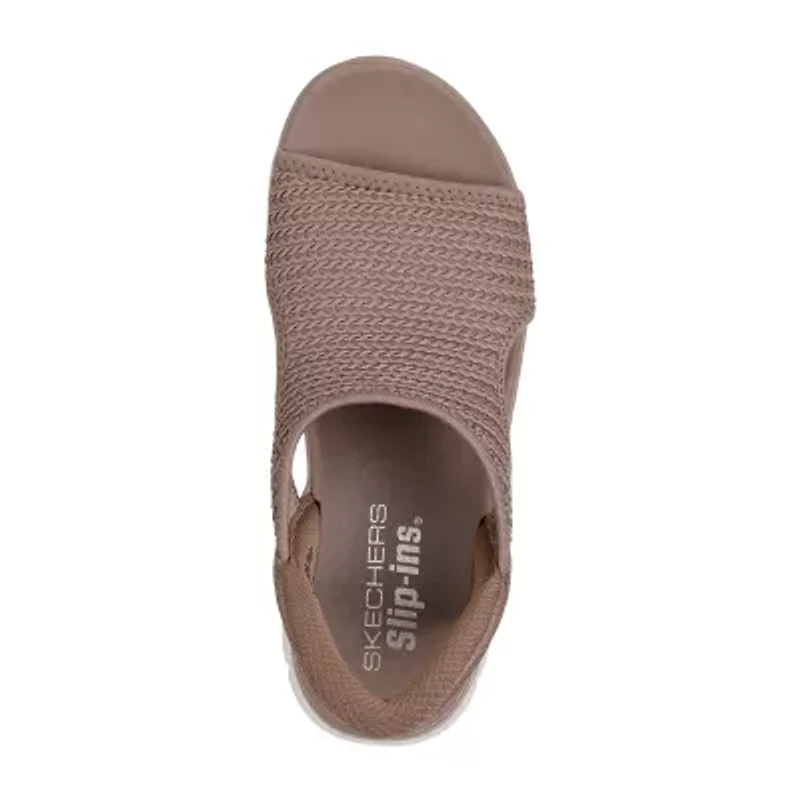 Skechers Womens Summits Sweetly Evolved Slingback Strap Flat Sandals