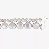 Mens White Sapphire Sterling Silver 20 Inch Tennis Necklace