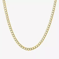 Made in Italy Unisex Adult 10K Gold 20 Inch Curb Chain Necklace