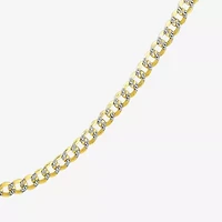 Made in Italy Unisex Adult 10K Gold 20 Inch Curb Chain Necklace