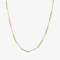 Womens 10K Gold 16 Inch Fashion Chain Necklace
