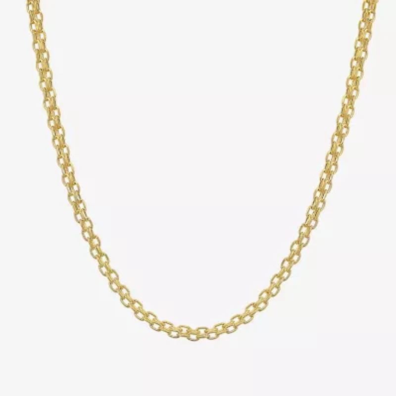 Womens 10K Gold 18 Inch Fashion Chain Necklace