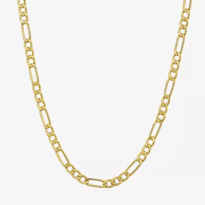 Made in Italy Unisex Adult 10K Gold 20 Inch Figaro Chain Necklace