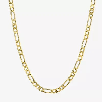 Made in Italy Unisex Adult 10K Gold 20 Inch Figaro Chain Necklace