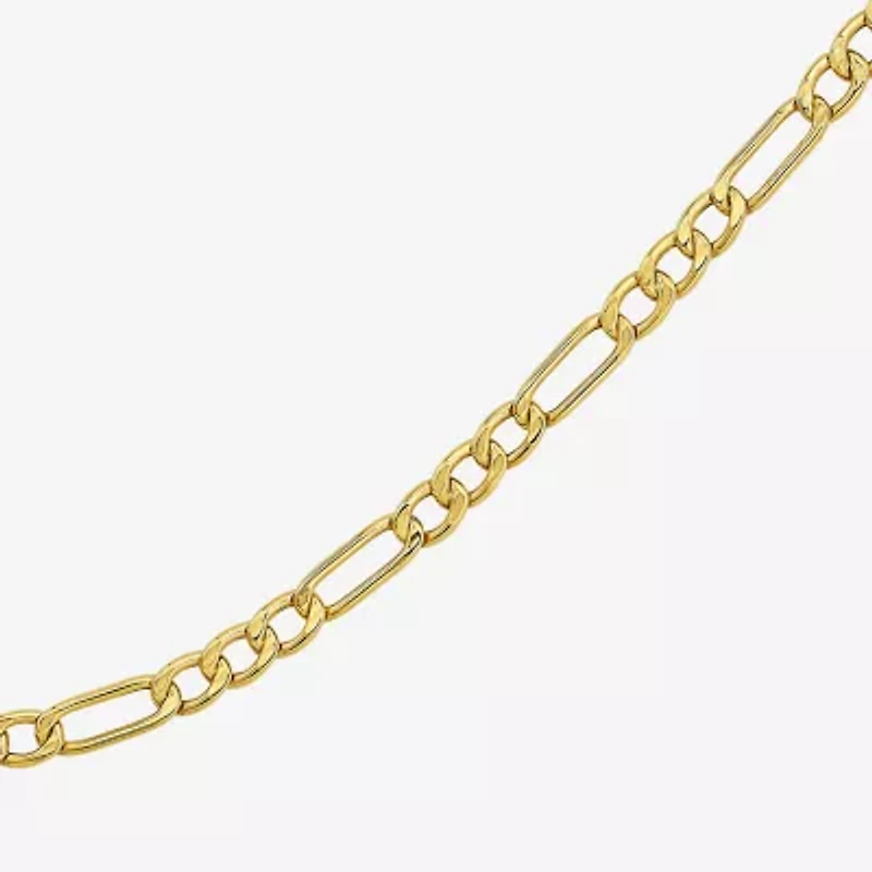Made in Italy Unisex Adult 10K Gold 20 Inch Figaro Chain Necklace