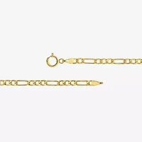 Made in Italy Unisex Adult 10K Gold 22 Inch Figaro Chain Necklace
