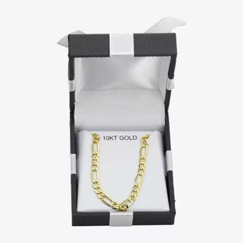 Made in Italy Unisex Adult 10K Gold 18 Inch Figaro Chain Necklace