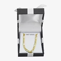 Made in Italy Unisex Adult 10K Gold 18 Inch Figaro Chain Necklace