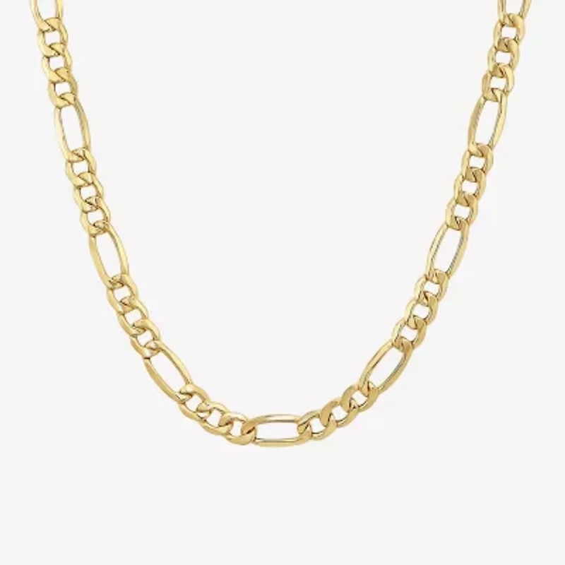 Made in Italy Unisex Adult 10K Gold 20 Inch Figaro Chain Necklace