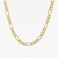 Made in Italy Unisex Adult 10K Gold 20 Inch Figaro Chain Necklace