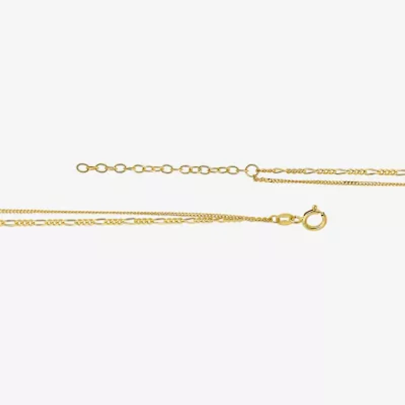 Made in Italy Womens 14K Gold Cross 17 Inch Pendant Necklace