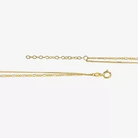 Made in Italy Womens 14K Gold Cross 17 Inch Pendant Necklace