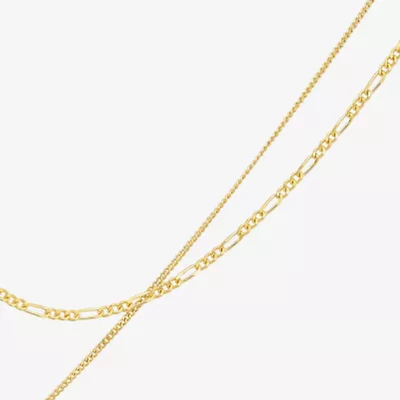 Made in Italy Womens 14K Gold Cross 17 Inch Pendant Necklace